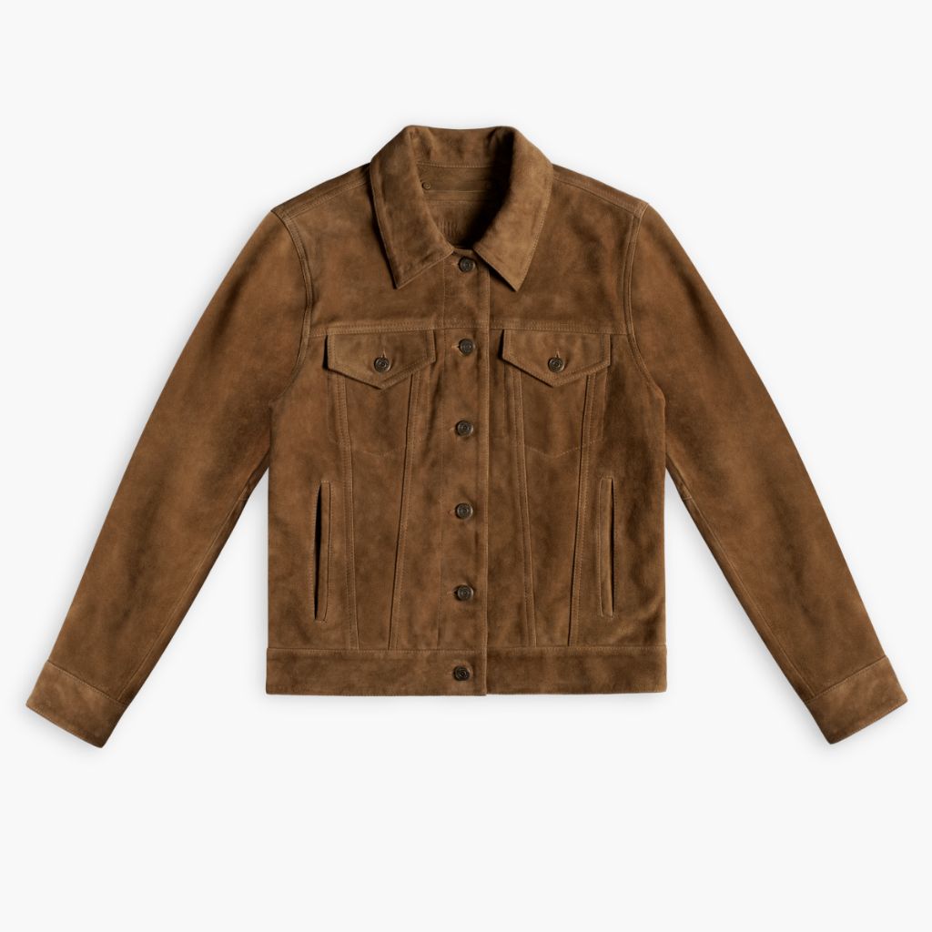 Suede Trucker Jacket | Dusty