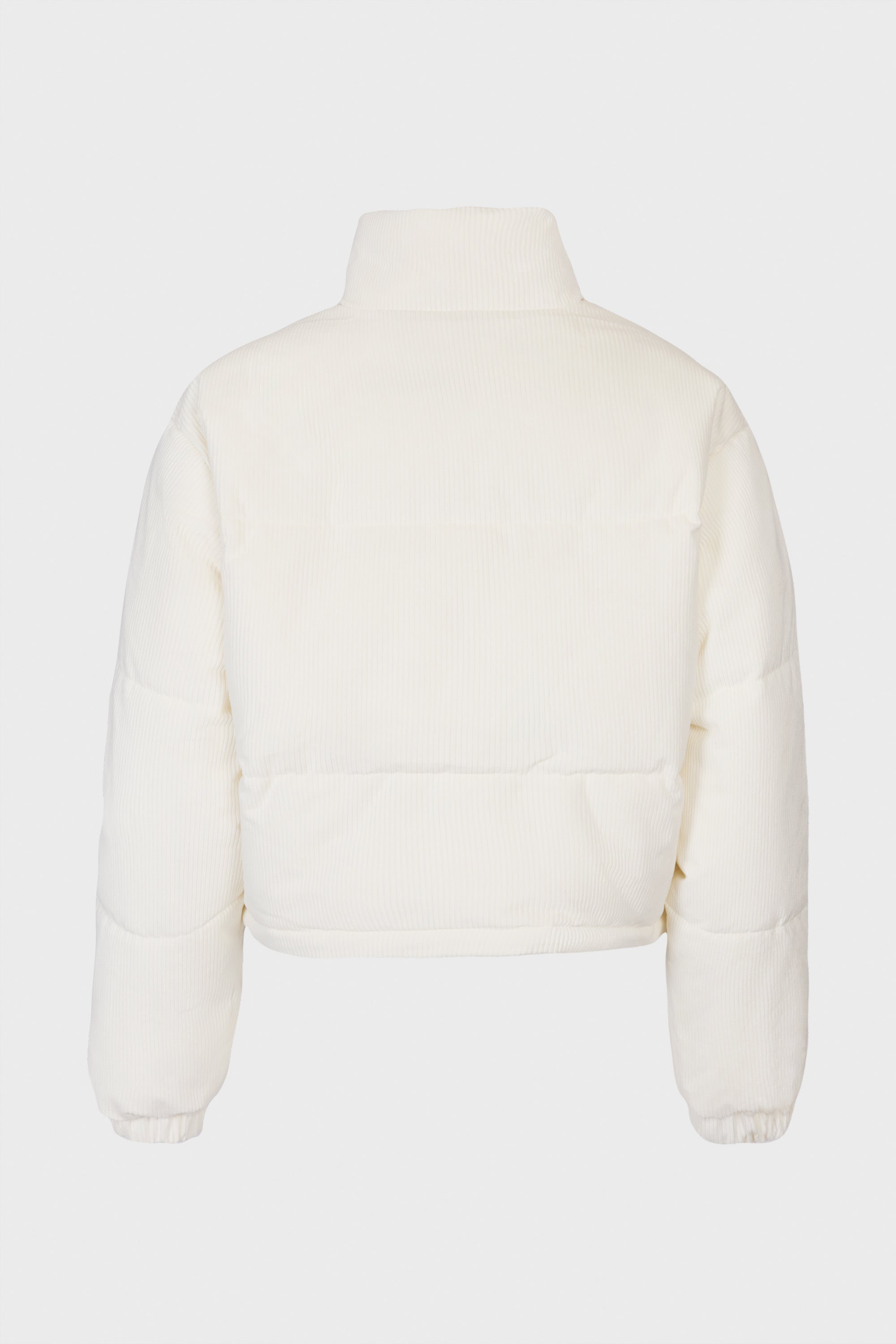 Corduroy Quilted Puffer Jacket in Ivory