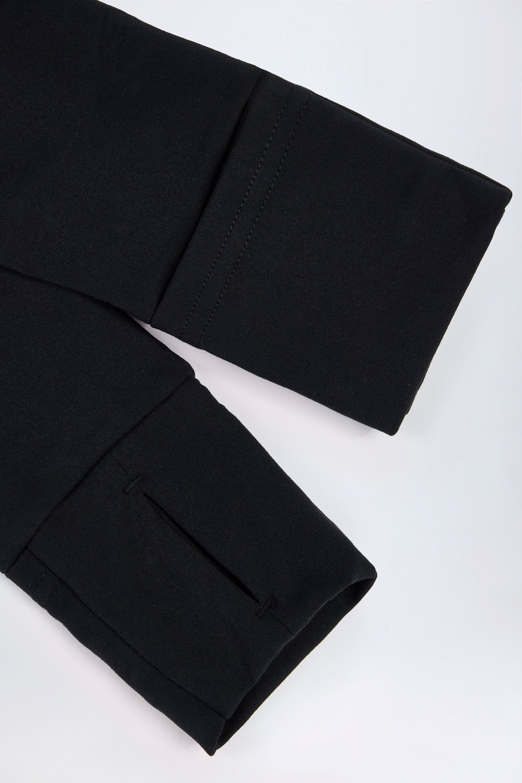 Soft Active Hooded Mid-Layer Jacket in Black