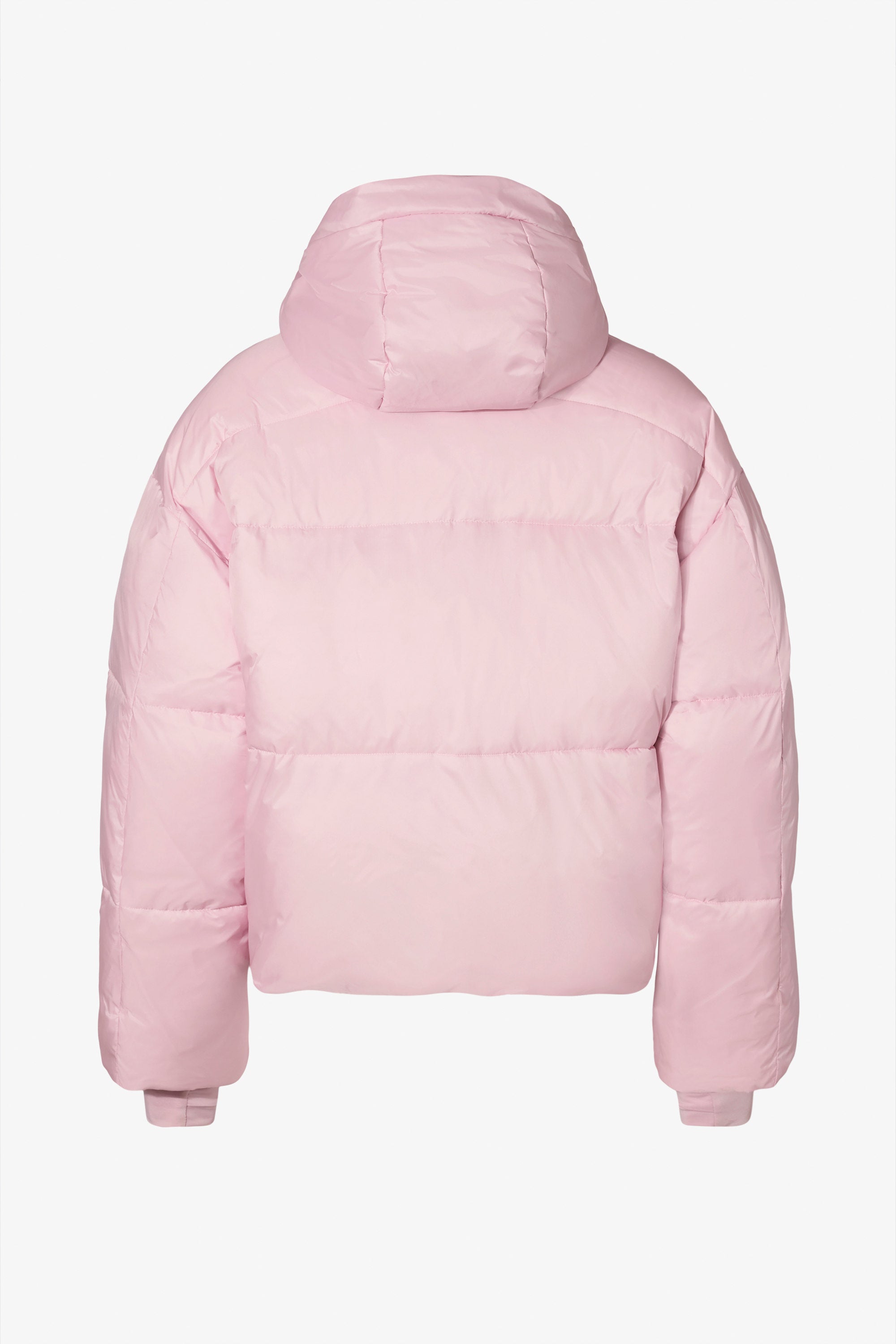 Waterproof Cropped Oversized Ski Jacket in Powder Pink