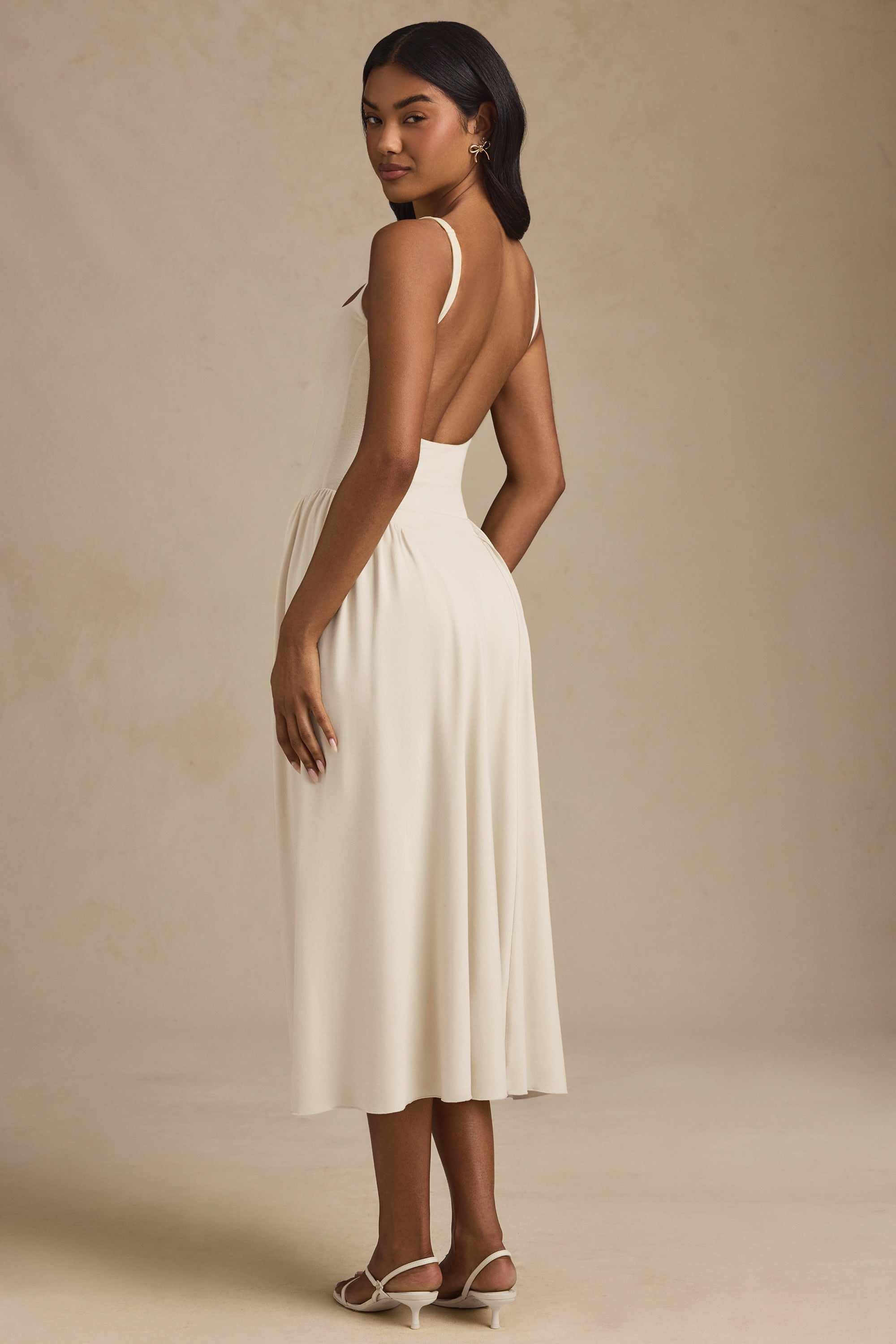 Modal A-Line Midaxi Dress in Ivory