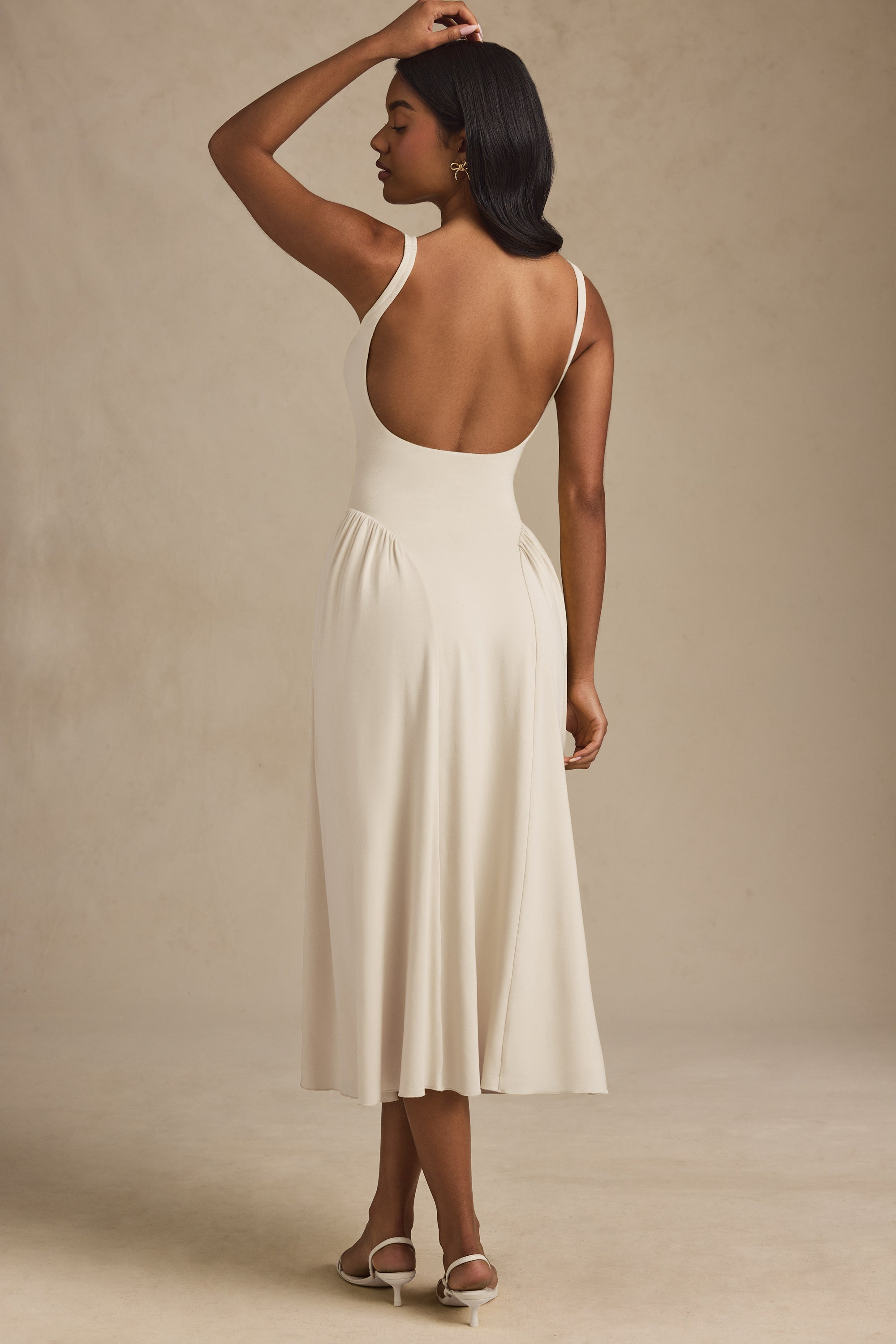 Modal A-Line Midaxi Dress in Ivory