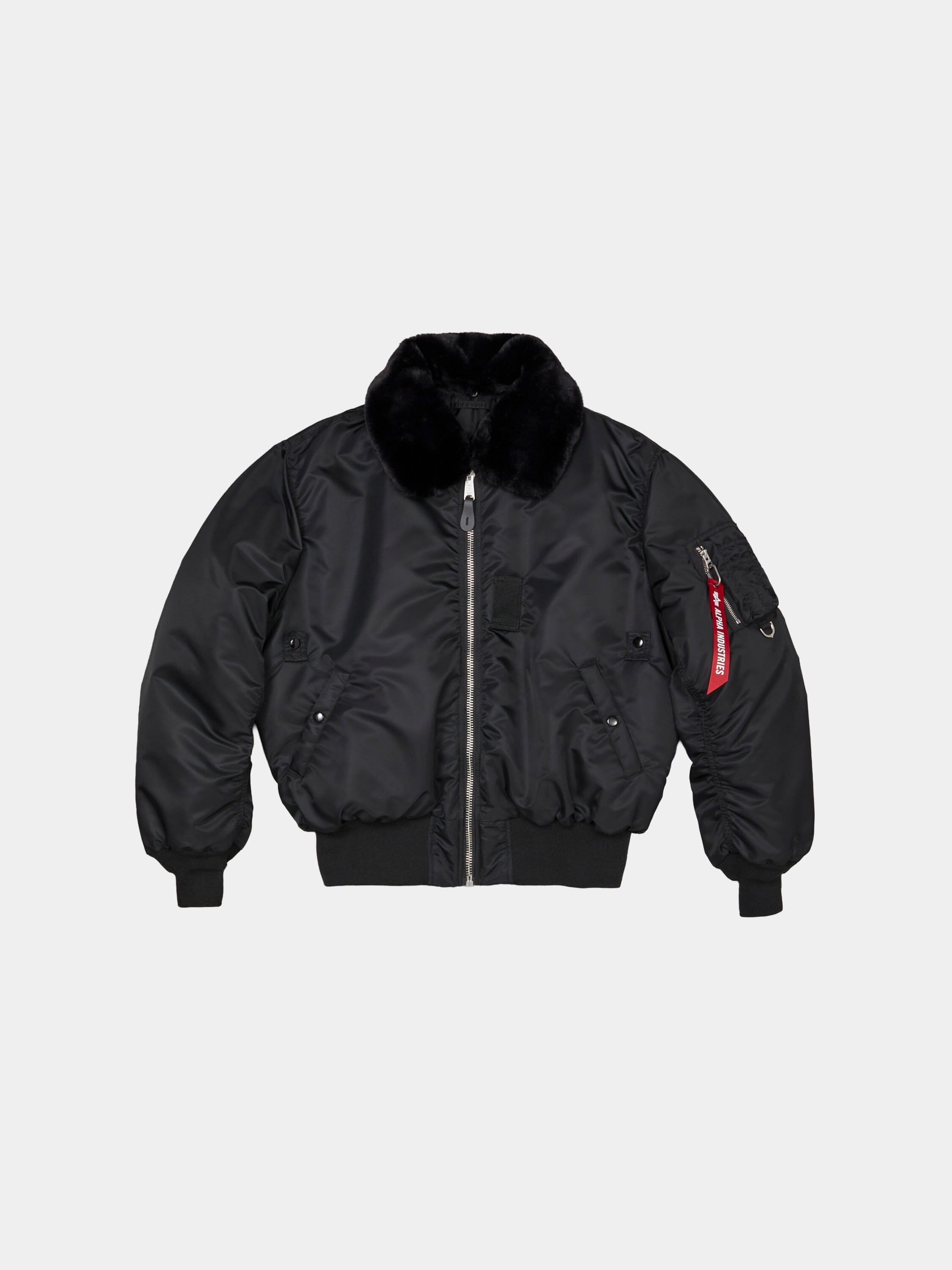 ALPHA X MASTERMIND REVERSIBLE FAUX MOUTON B-15 FLIGHT JACKET