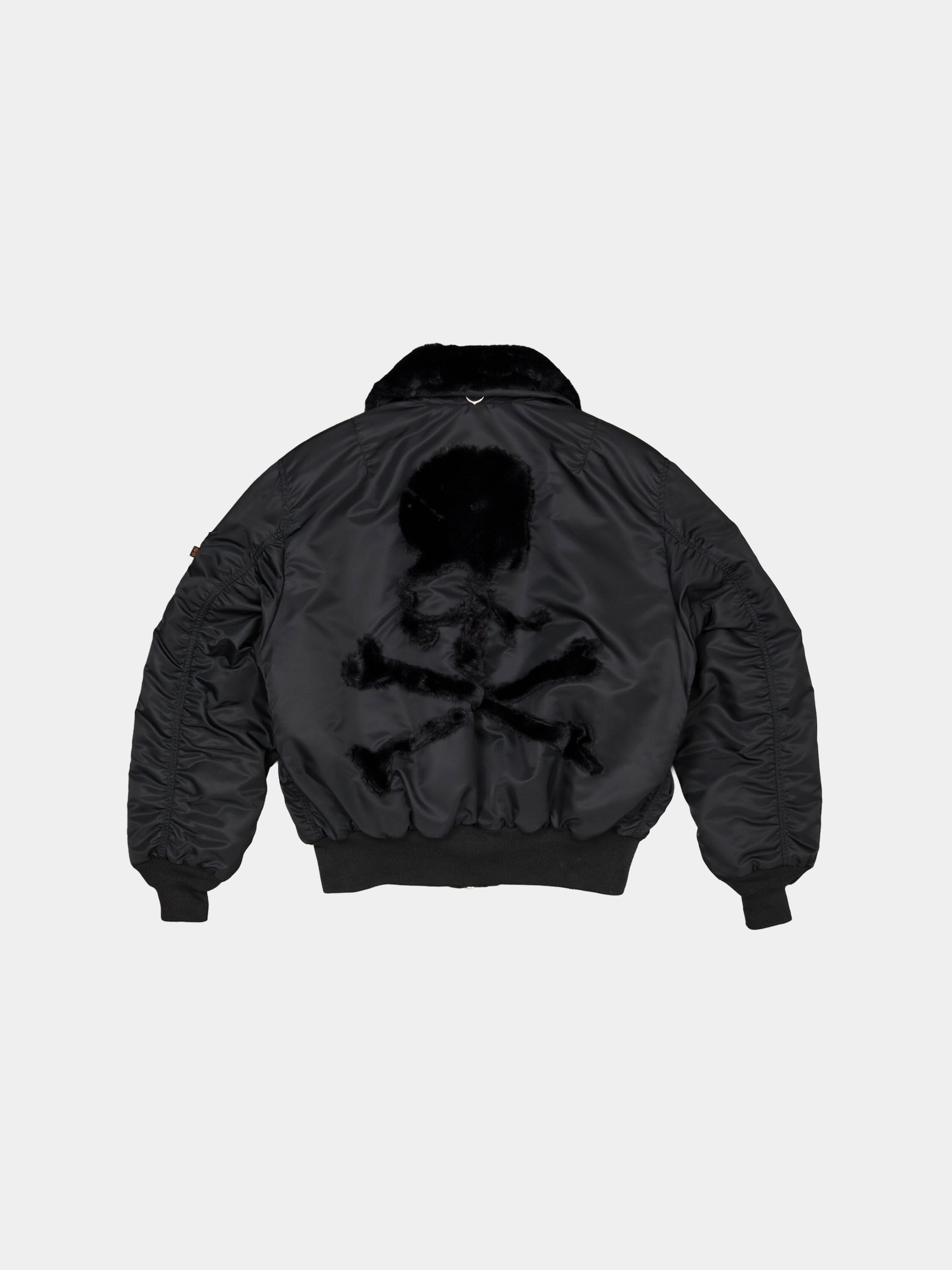ALPHA X MASTERMIND REVERSIBLE FAUX MOUTON B-15 FLIGHT JACKET
