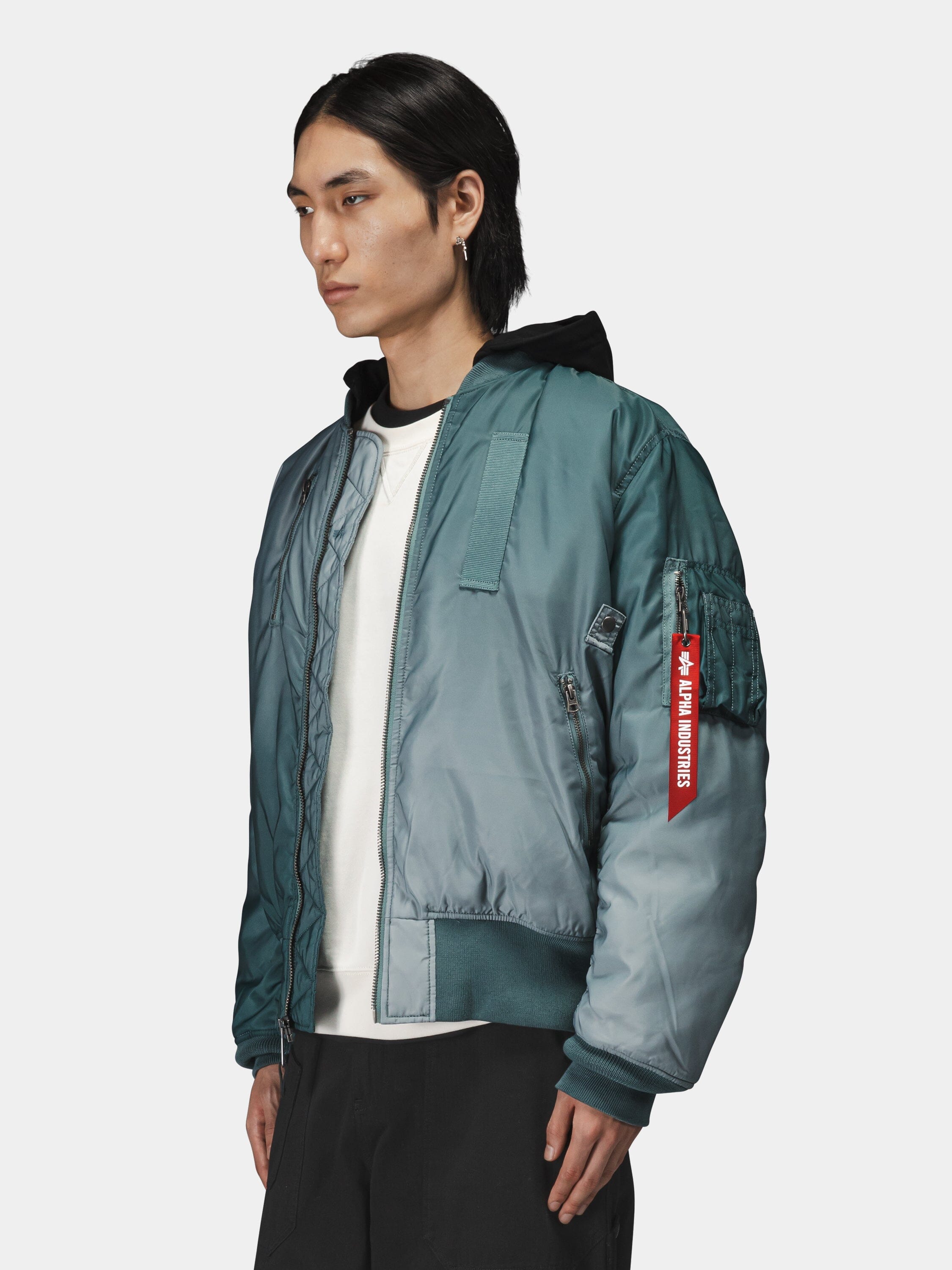 GRADIENT WASHED FLIGHT JACKET