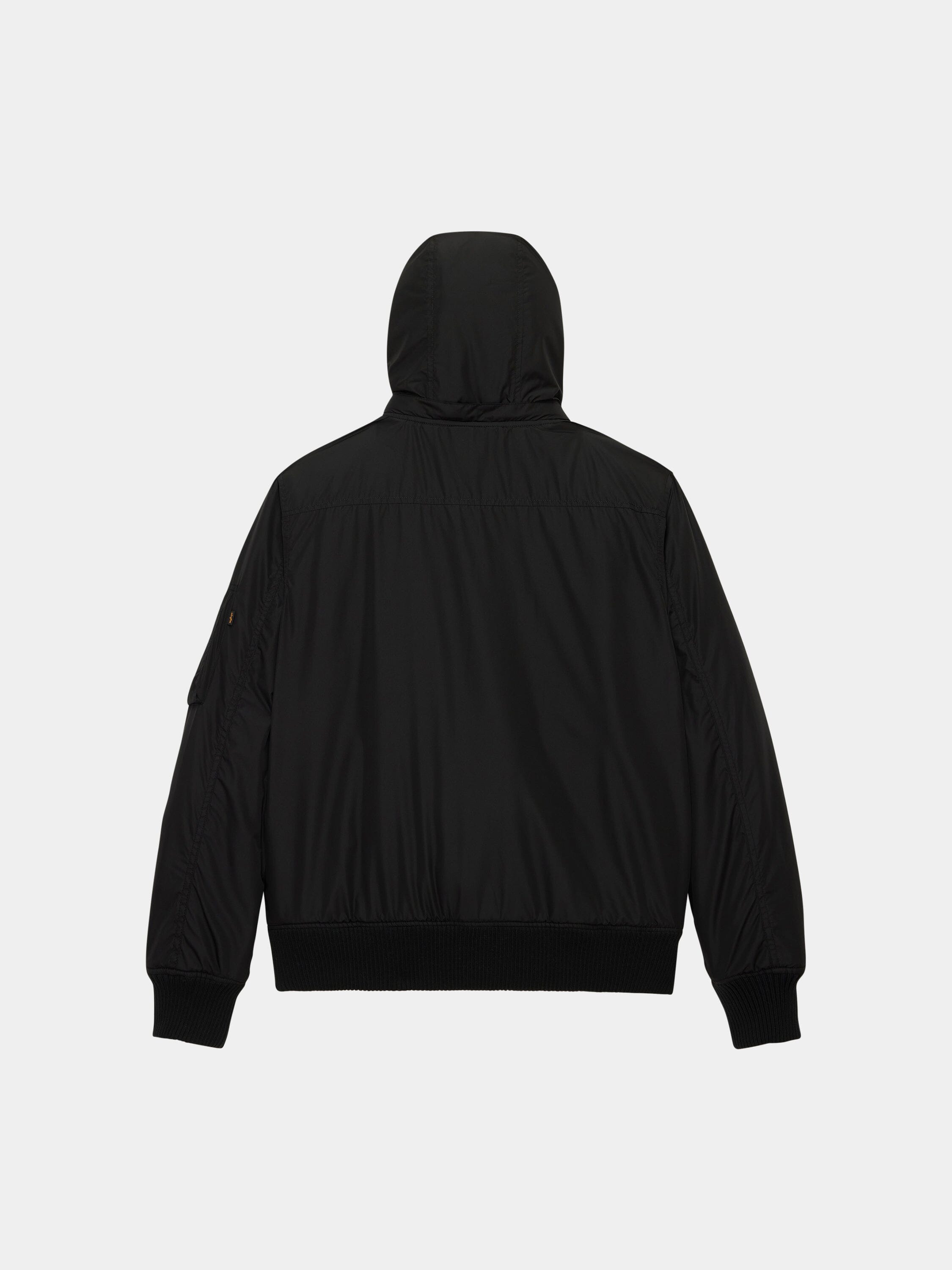 HOODED RIB FLIGHT JACKET