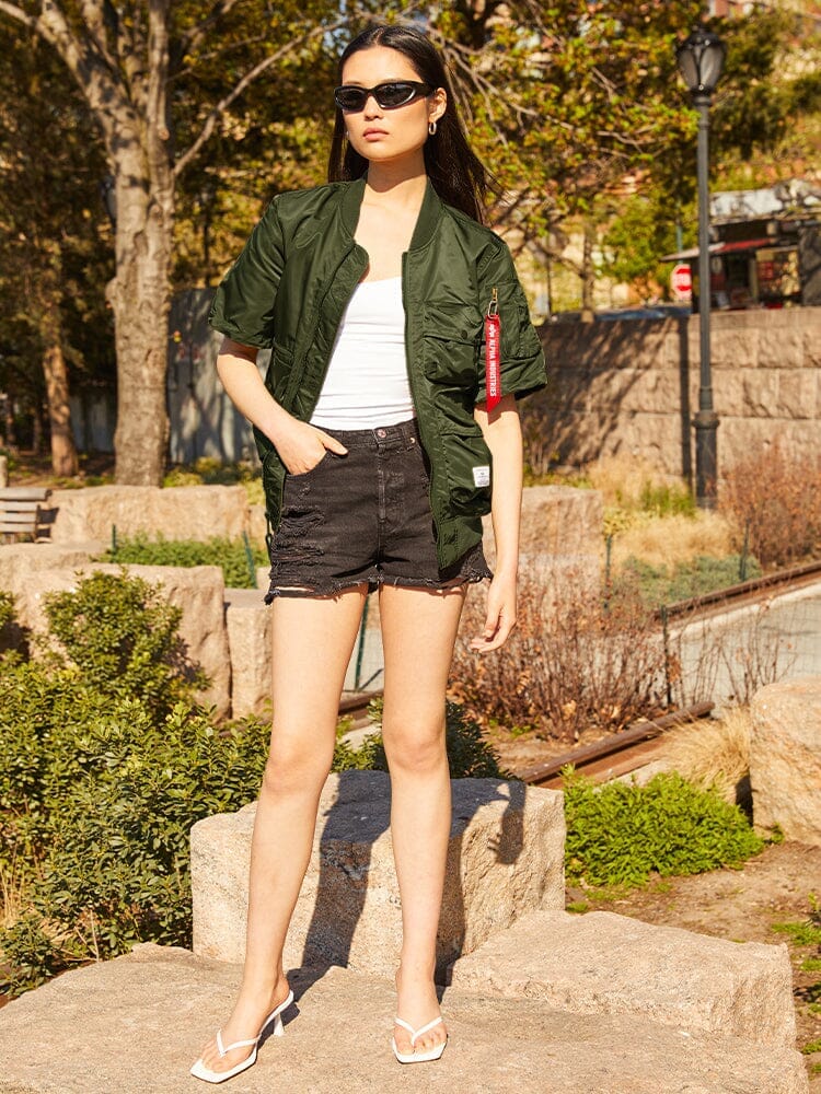 L-2B SHORT SLEEVE BOMBER JACKET