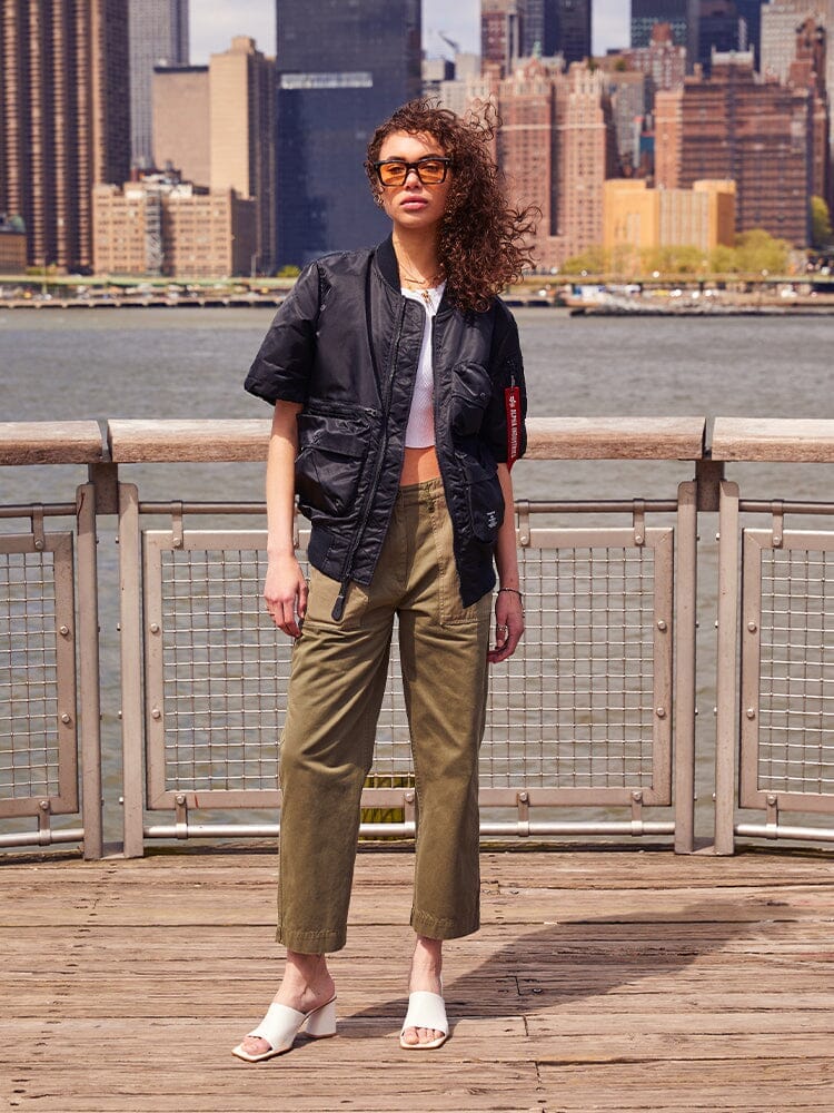 L-2B SHORT SLEEVE BOMBER JACKET