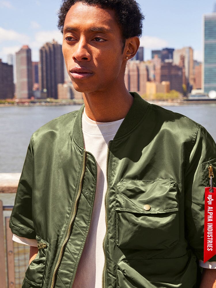 L-2B SHORT SLEEVE BOMBER JACKET