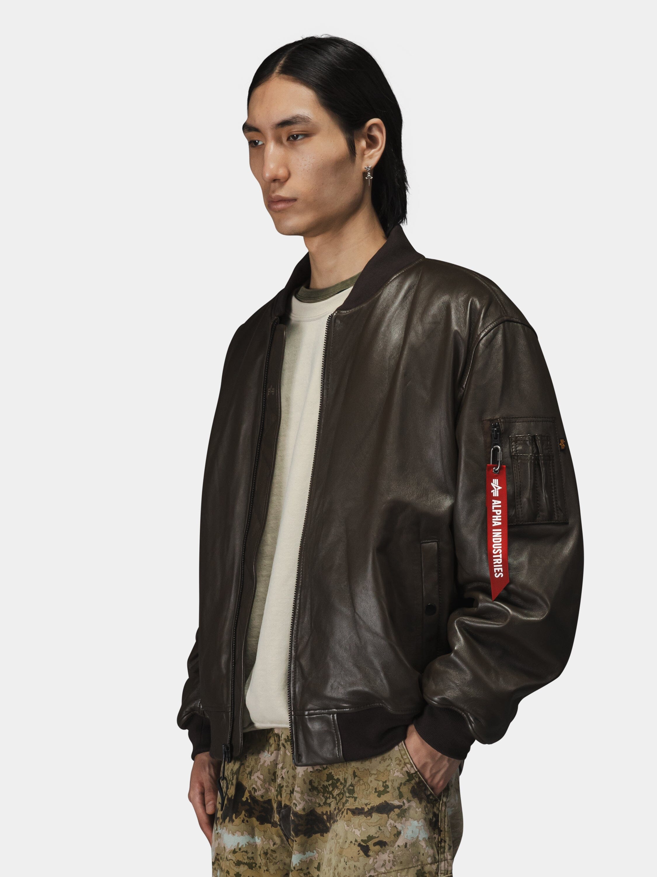 LEATHER MA-1 FLIGHT JACKET