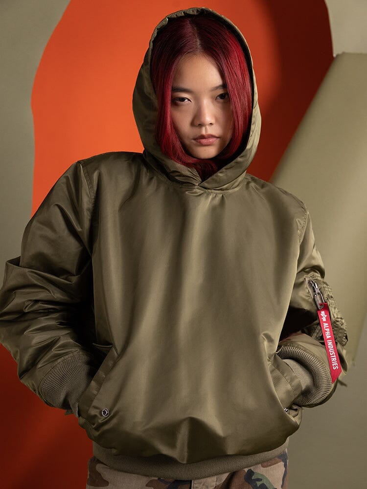 PULL-OVER MA-1 JACKET HOODIE