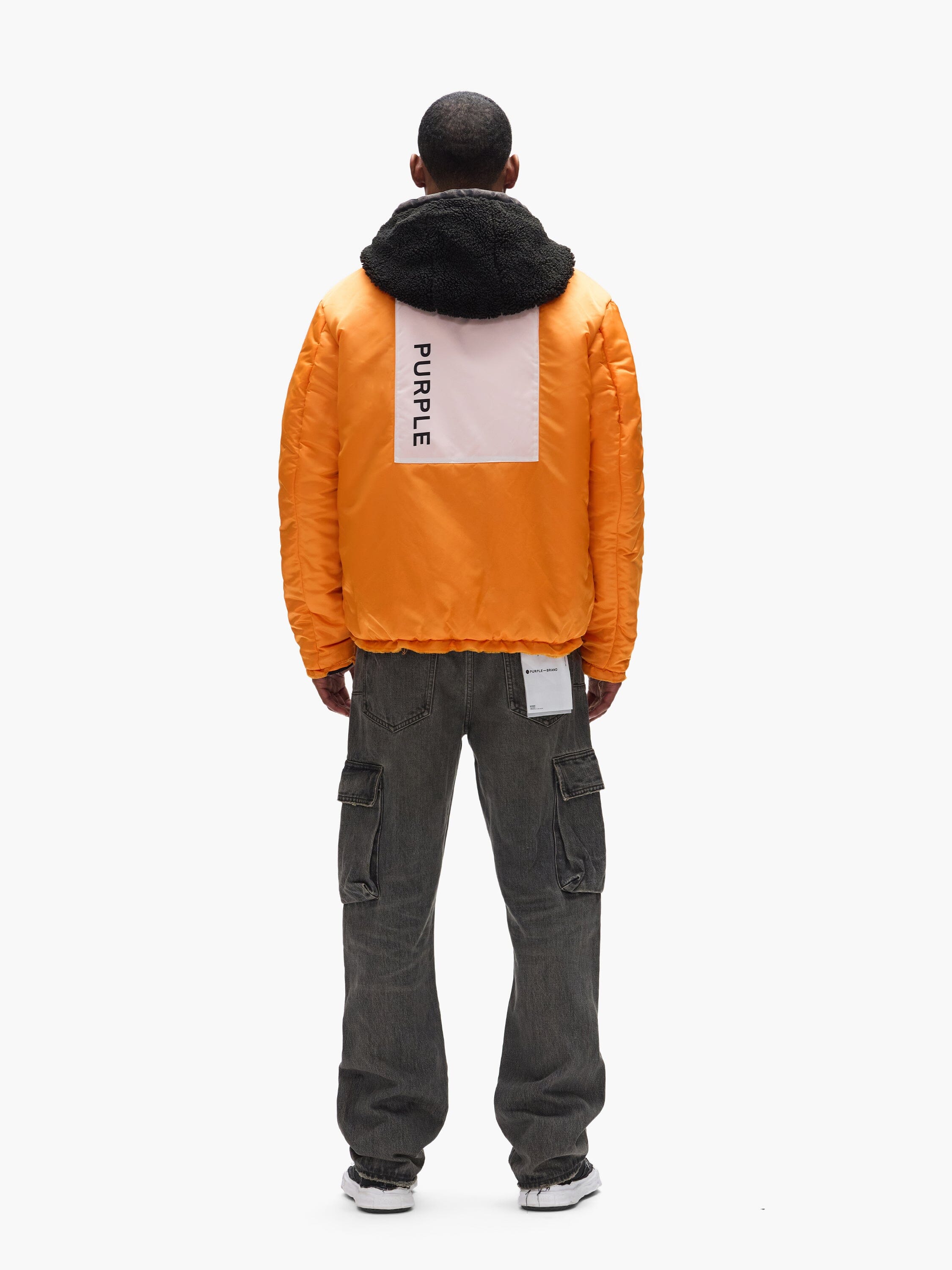 PURPLE X ALPHA HOODED BOMBER